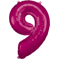 Large Number 9 Pink